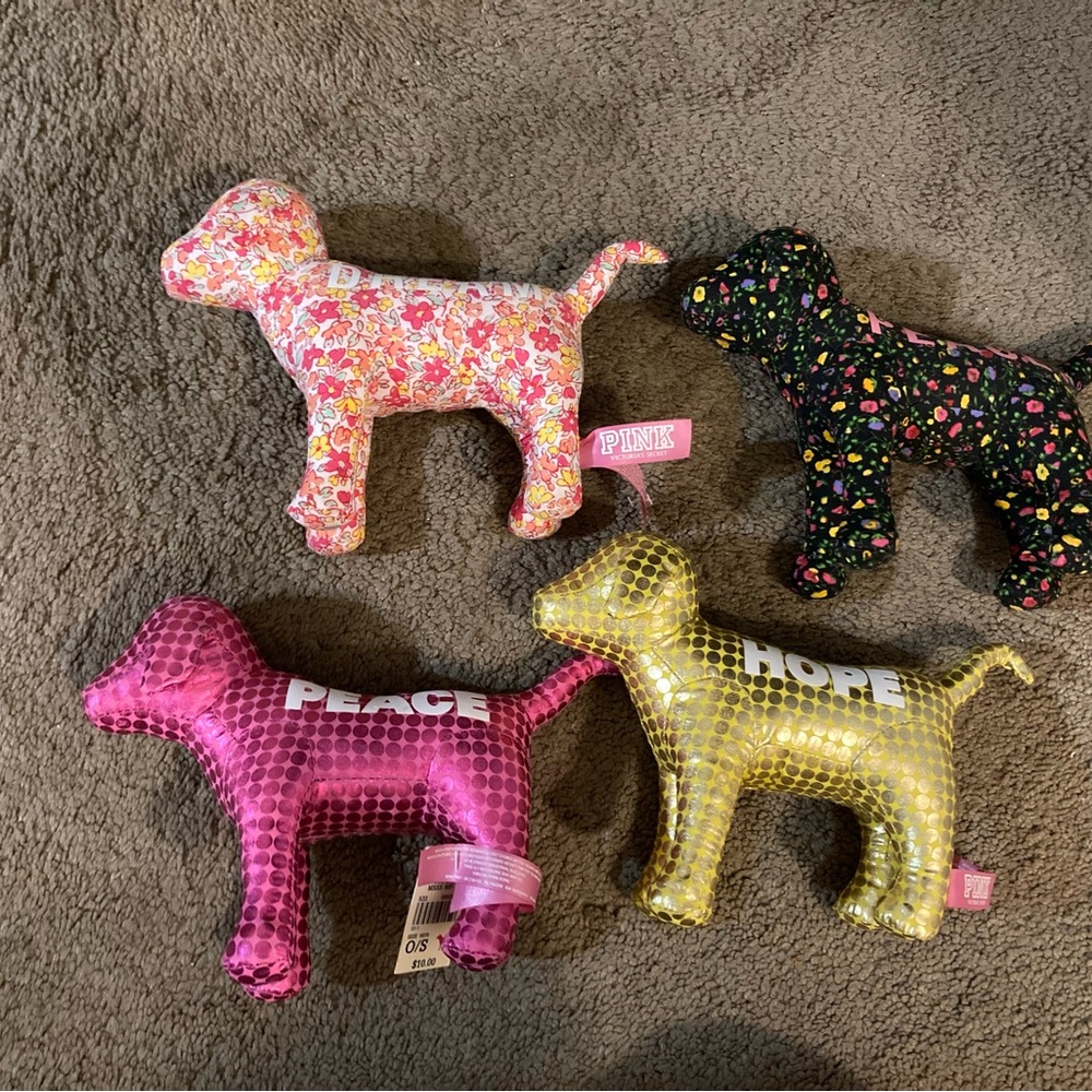 Victorias Secret Colorful Dog Plush Set